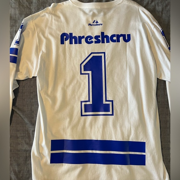 New Phreshcru Westside Chronic Leafs Long Sleeve Tshirt - White and Blue - Large - Picture 5 of 5